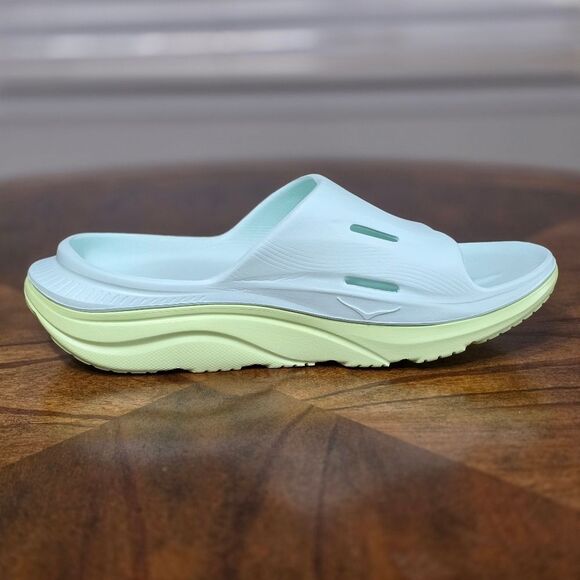 Hoka Ora Recovery Slide 3 Sandals Aqua Breeze Celery Green Women's 11 Clifton LE - Picture 8 of 14